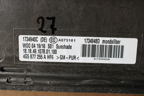 AUDI A6 SEDAN DACH SZYBERDACH 4G 4G5877049 4G5877041G 4G8877255A 4G5877049 4G8959591A 4G8877255A 4G5 877 041 4G8959591A C7 4G0