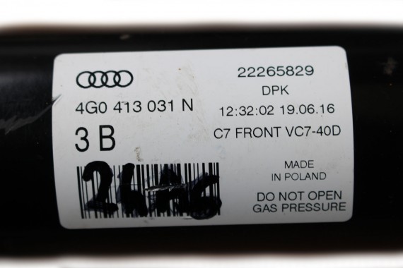 AUDI A6 4G AMORTYZATOR 4G0413031N TELESKOP PRZÓD amory mcpherson przedni 2 szt. amor 4G0413031N 4G0413031N 4G0413031 8K0411105