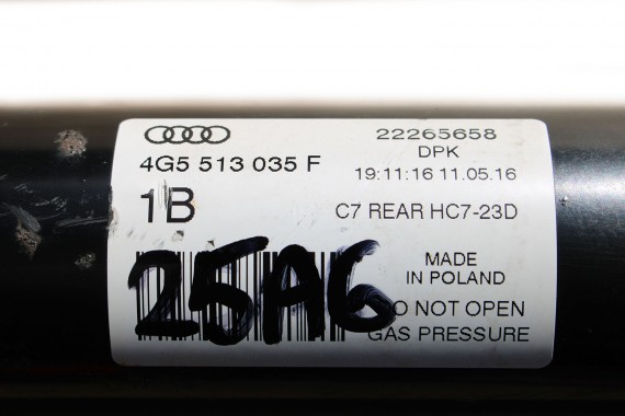 AUDI A6 4G AMORTYZATOR 4G5513035F TELESKOP tył amory mcpherson tylny 2 szt. amor 4G5 513 035 SEDAN  LIFT C7 8K0511115 4G5513035