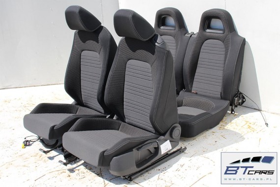 VW SCIROCCO LIFT FOTELE KOMPLET FOTELI siedzeń siedzenia fotel tapicerka 1K8 welur + materiał kolor czarno - szary - antracyt