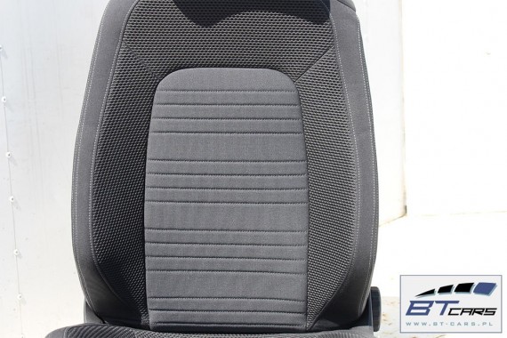 VW SCIROCCO LIFT FOTELE KOMPLET FOTELI siedzeń siedzenia fotel tapicerka 1K8 welur + materiał kolor czarno - szary - antracyt