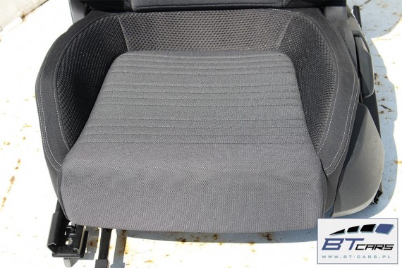 VW SCIROCCO LIFT FOTELE KOMPLET FOTELI siedzeń siedzenia fotel tapicerka 1K8 welur + materiał kolor czarno - szary - antracyt