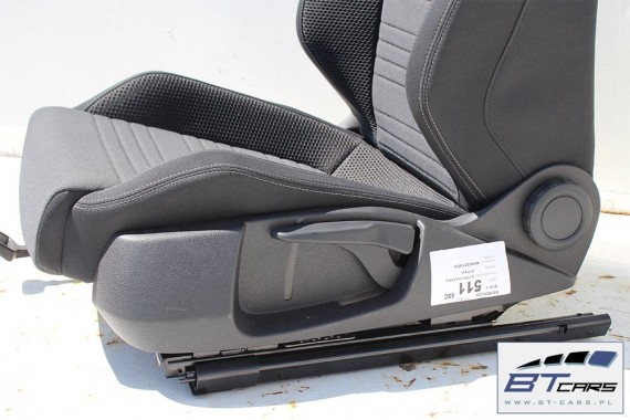 VW SCIROCCO LIFT FOTELE KOMPLET FOTELI siedzeń siedzenia fotel tapicerka 1K8 welur + materiał kolor czarno - szary - antracyt