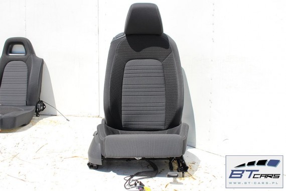 VW SCIROCCO LIFT FOTELE KOMPLET FOTELI siedzeń siedzenia fotel tapicerka 1K8 welur + materiał kolor czarno - szary - antracyt
