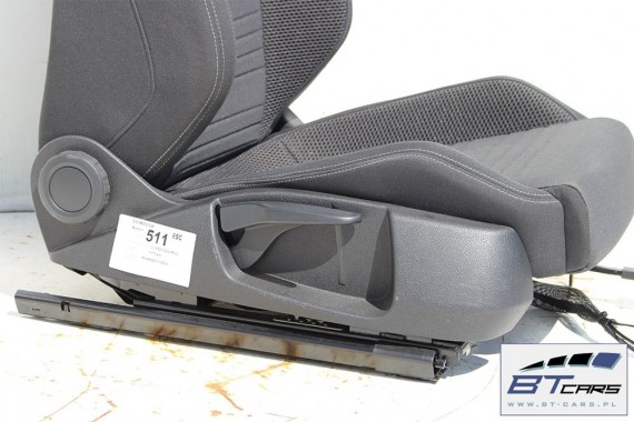 VW SCIROCCO LIFT FOTELE KOMPLET FOTELI siedzeń siedzenia fotel tapicerka 1K8 welur + materiał kolor czarno - szary - antracyt