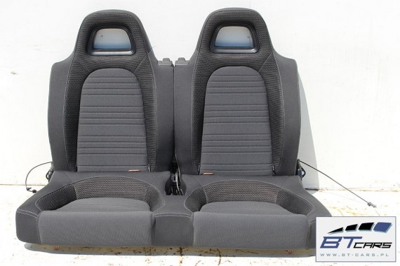 VW SCIROCCO LIFT FOTELE KOMPLET FOTELI siedzeń siedzenia fotel tapicerka 1K8 welur + materiał kolor czarno - szary - antracyt