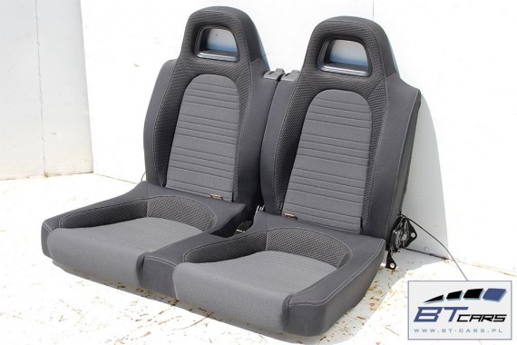 VW SCIROCCO LIFT FOTELE KOMPLET FOTELI siedzeń siedzenia fotel tapicerka 1K8 welur + materiał kolor czarno - szary - antracyt