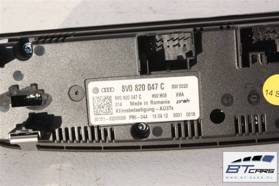 AUDI A3 PANEL KLIMATYZACJI KLIMY 8V0820047C 8V0 820 047 C 8V0820047C moduł sterownik nawiewu 8V 8V0820047C 8V0820047E 8V0820047