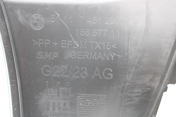 BMW 4 G22 G23 ZDERZAK PRZEDNI PRZÓD Kolor: A96 Mineral-weiss metallic Biały 63178089525 63178089526 USA 7450645  7450646 7451299