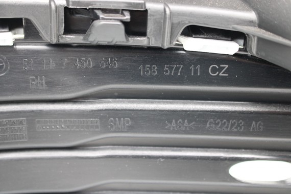 BMW 4 G22 G23 ZDERZAK PRZEDNI PRZÓD Kolor: A96 Mineral-weiss metallic Biały 63178089525 63178089526 USA 7450645  7450646 7451299
