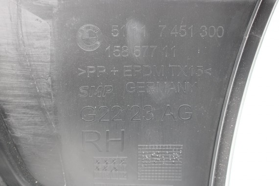 BMW 4 G22 G23 ZDERZAK PRZEDNI PRZÓD Kolor: A96 Mineral-weiss metallic Biały 63178089525 63178089526 USA 7450645  7450646 7451299