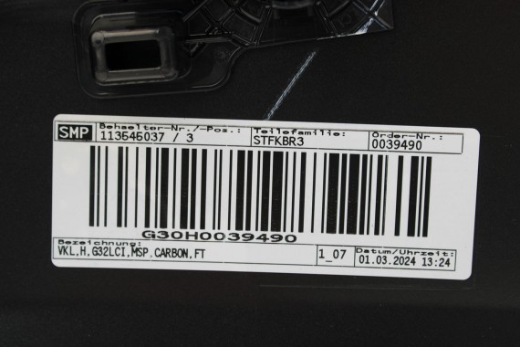 BMW 6 G32 LCi ZDERZAK TYŁ TYLNY M pakiet 416 Carbon-schwarz Czarny MSP M POWER Gran Turismo 51128098561 63329129432 GT 8098561