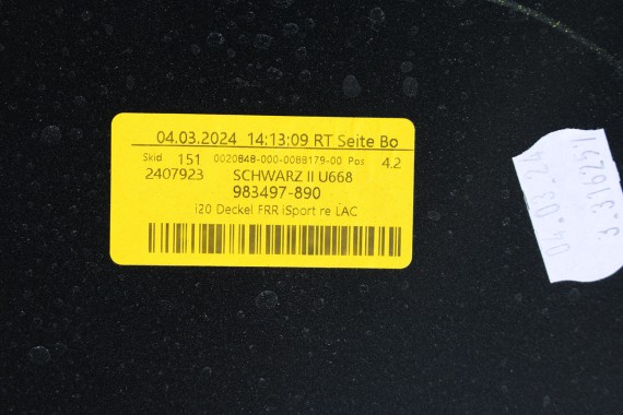 BMW iX i20 ZDERZAK TYŁ TYLNY M pakiet Kolor 475 black-sapphire 51128081542 51128737824 51129878961 51129878962 51129491667