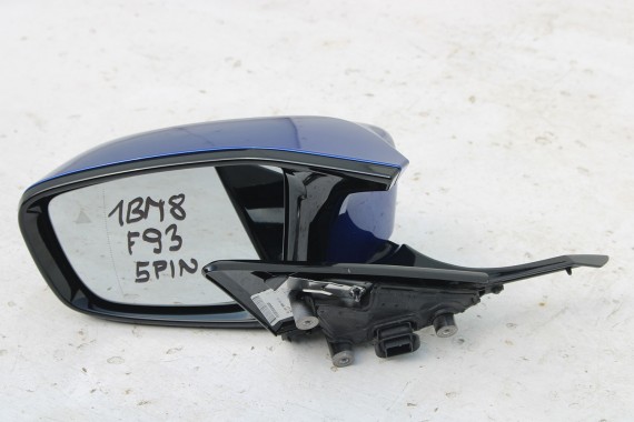 BMW M8 F93 LUSTERKO lewe + prawe drzwi M pakiet 5 pin zewnętrzne pinów kabli przewodów 5pin 2 szt. C1K Marina Bay blau Niebieski