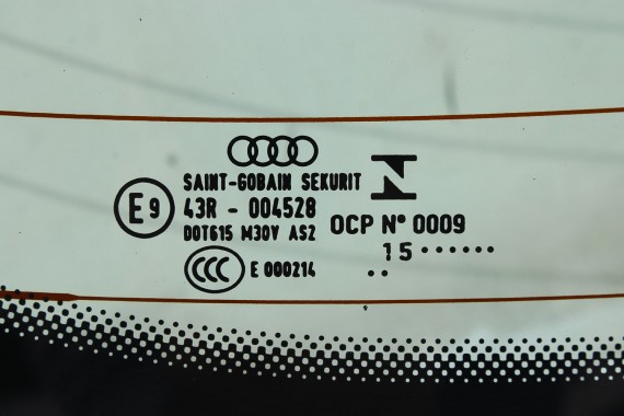 AUDI Q5 SZYBA KLAPY TYŁ 80A845501 BAGAŻNIKA rok produkcji 2015 zielona E9 AS2 80A 845 501 80A FY szyba w klapę pokrywa