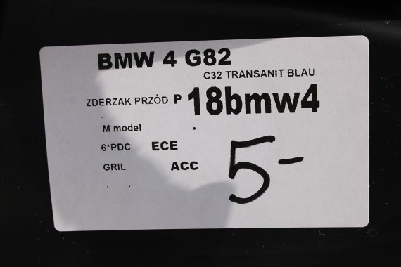 BMW M3 M4 G82 G83 ZDERZAK PRZEDNI PRZÓD M Competition M pakiet C3Z Tansanit-blau Niebieski M pakiet M POWER G80 G81 3 4
