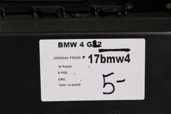 BMW 4 G22 G23 ZDERZAK PRZEDNI PRZÓD M pakiet 8076713 Kolor: C3Z - Tansanitblau II 63178089525 63178089526 8076712 51118076713