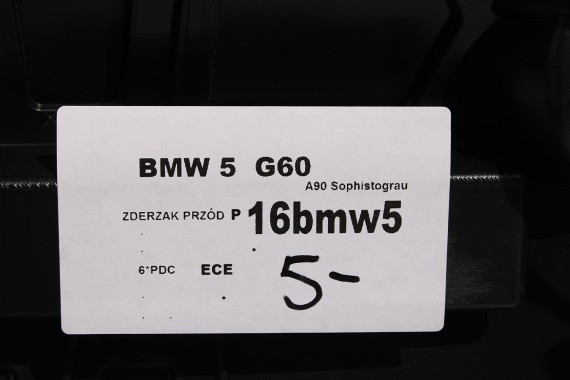 BMW 5 G60 ZDERZAK PRZEDNI PRZÓD A90 Sophisto Grau Metallic szary 51119879291 5111 9879291 G61 BASIC 51119879292 51119879279