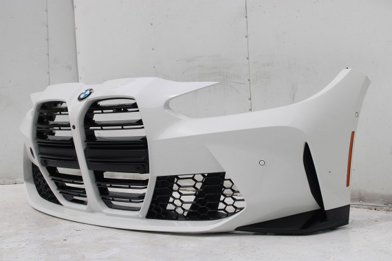 BMW M3 M4 G82 G83 ZDERZAK PRZEDNI PRZÓD M Competition 300 Alpinweiss 3 BiałyM POWER G80 G81 3 4 8069415  8069416 8081141 8081142