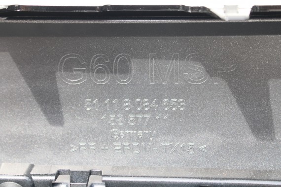 BMW 5 G60 ZDERZAK PRZEDNI PRZÓD C4A Oxidgrau Metallic szary 8084653 G61 M PAKIET 8084653 8084655 8084656 8084629 9879291 9879291