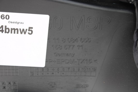 BMW 5 G60 ZDERZAK PRZEDNI PRZÓD C4A Oxidgrau Metallic szary 8084653 G61 M PAKIET 8084653 8084655 8084656 8084629 9879291 9879291