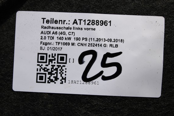 AUDI A6 NADKOLE PRZEDNIE PRZÓD 4G0821133F 4G0821134F 4G C7 4G0 821 133 F 4G0 821 134 F FL LIFT 4G0821133 4G0821134