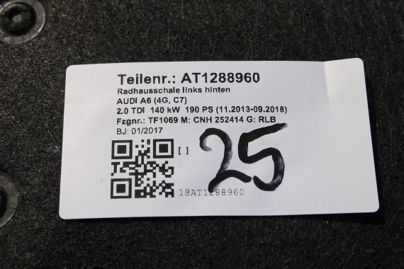 AUDI A6 NADKOLE TYŁ TYLNE 4G0810171B 4G0810172B 4G C7 4G0 810 171 B 4G0 810 172 B FL LIFT 2014-2018