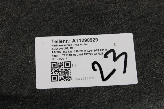 AUDI A6 NADKOLE TYŁ TYLNE 4G0810171B 4G0810172B 4G C7 4G0 810 171 B 4G0 810 172 B FL LIFT 2014-2018