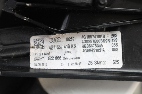 AUDI A6 LUSTERKO DRZWI PRAWE 12pin LS9R 4G zewnętrzne 12 pinów kabli 2Y2Y metallic 	Biały 4G1857410AB 4G1857410AE 4G1857410BE