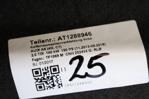 AUDI A6 SEDAN BOCZEK DYWAN BOCZKI BAGAŻNIKA 4G5863887D 4G5863888D 4G5863471C 4G5863463D boczki bagażnik 4G C7 44H soul czerń