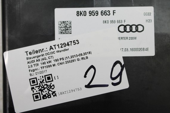 AUDI SKODA STABILIZATOR NAPIĘCIA 8K0959663F 8K0959663 8K0 959 663 8K0959663B 8K0959663F 8K0959663 8K0959663F 8K0959663 8K0959663