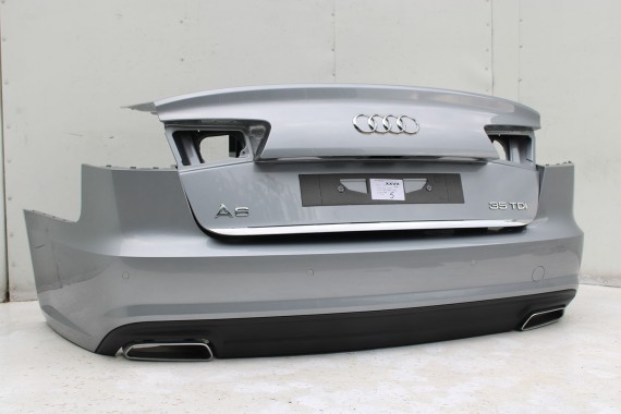 AUDI A6 SEDAN TYŁ ZDERZAK TYLNY KLAPA BAGAŻNIKA 4G 4G5 LAMPY Q2Q2 LX7P szary C7 FL LIFT tylna zderzak klapa lampa led ledy
