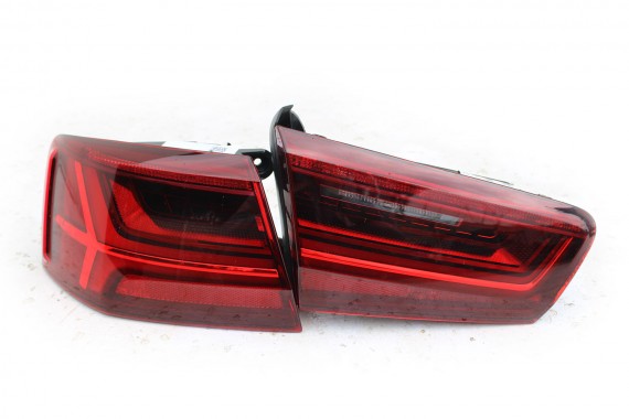 AUDI A6 SEDAN TYŁ ZDERZAK TYLNY KLAPA BAGAŻNIKA 4G 4G5 LAMPY Q2Q2 LX7P szary C7 FL LIFT tylna zderzak klapa lampa led ledy