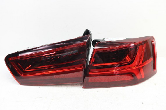 AUDI A6 SEDAN TYŁ ZDERZAK TYLNY KLAPA BAGAŻNIKA 4G 4G5 LAMPY Q2Q2 LX7P szary C7 FL LIFT tylna zderzak klapa lampa led ledy