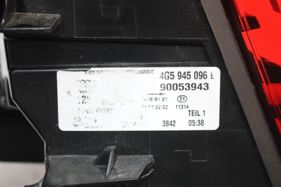 AUDI A6 SEDAN TYŁ ZDERZAK TYLNY KLAPA BAGAŻNIKA 4G 4G5 LAMPY Q2Q2 LX7P szary C7 FL LIFT tylna zderzak klapa lampa led ledy