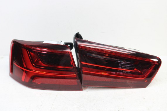 AUDI A6 SEDAN TYŁ ZDERZAK TYLNY KLAPA BAGAŻNIKA 4G 4G5 LAMPY Q2Q2 LX7P szary C7 FL LIFT tylna zderzak klapa lampa led ledy