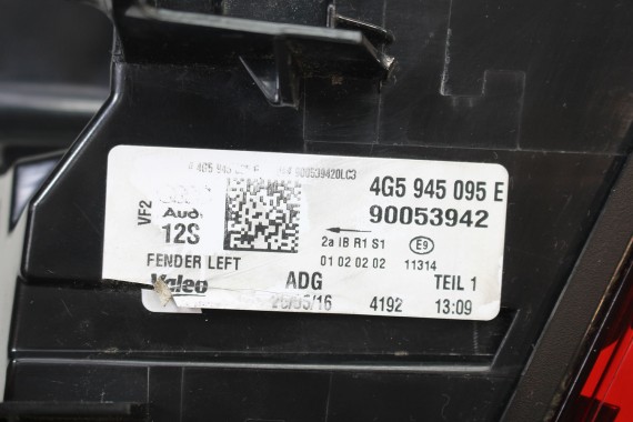 AUDI A6 SEDAN TYŁ ZDERZAK TYLNY KLAPA BAGAŻNIKA 4G 4G5 LAMPY Q2Q2 LX7P szary C7 FL LIFT tylna zderzak klapa lampa led ledy