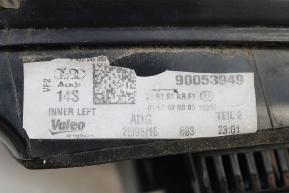 AUDI A6 SEDAN TYŁ ZDERZAK TYLNY KLAPA BAGAŻNIKA 4G 4G5 LAMPY Q2Q2 LX7P szary C7 FL LIFT tylna zderzak klapa lampa led ledy