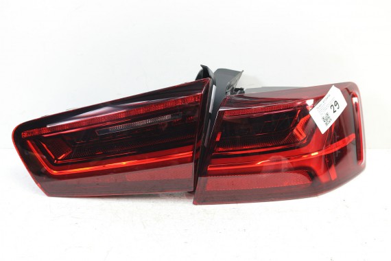 AUDI A6 SEDAN TYŁ ZDERZAK TYLNY KLAPA BAGAŻNIKA 4G 4G5 LAMPY Q2Q2 LX7P szary C7 FL LIFT tylna zderzak klapa lampa led ledy