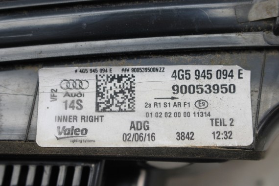 AUDI A6 SEDAN TYŁ ZDERZAK TYLNY KLAPA BAGAŻNIKA 4G 4G5 LAMPY Q2Q2 LX7P szary C7 FL LIFT tylna zderzak klapa lampa led ledy
