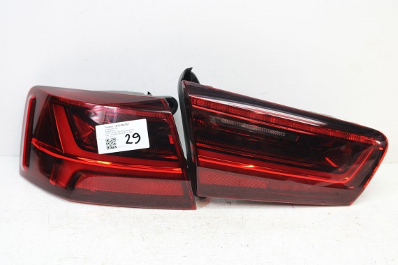 AUDI A6 SEDAN TYŁ ZDERZAK TYLNY KLAPA BAGAŻNIKA 4G 4G5 LAMPY Q2Q2 LX7P szary C7 FL LIFT tylna zderzak klapa lampa led ledy
