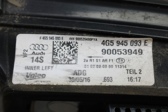 AUDI A6 SEDAN TYŁ ZDERZAK TYLNY KLAPA BAGAŻNIKA 4G 4G5 LAMPY Q2Q2 LX7P szary C7 FL LIFT tylna zderzak klapa lampa led ledy