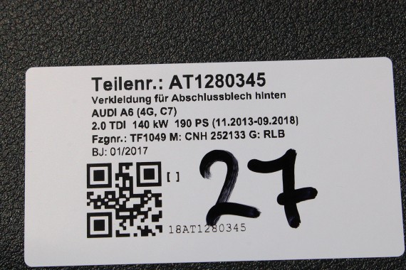 AUDI A6 SEDAN BOCZEK DYWAN BOCZKI BAGAŻNIKA 4G5863887D 4G5863888D 4G5863471C 4G5863463D boczki bagażnik 4G C7 44H soul czerń