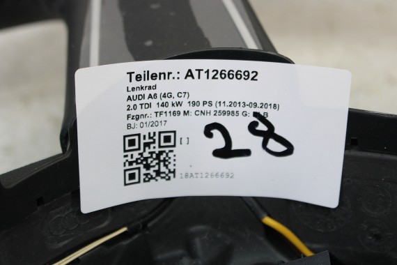 AUDI A6 A7 KIEROWNICA PODGRZEWANA 4G0419091N 4G0 419 091 N INU - soul (czerń) 4G 4G8 C7 4G0419091BB SKÓRA