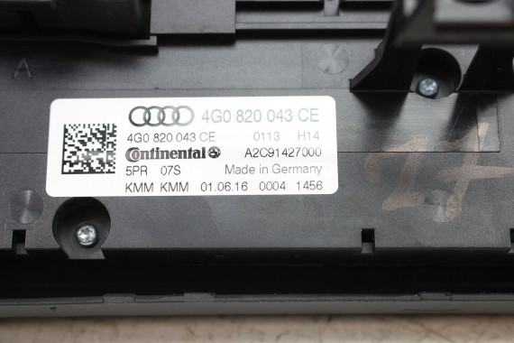 AUDI A6 A7 PANEL KLIMY KLIMATYZACJI 4G0820043CE moduł sterownik nawiewu klimy  4G0 820 043 C 4G C7 4G8 wentytlacja podgrzewane