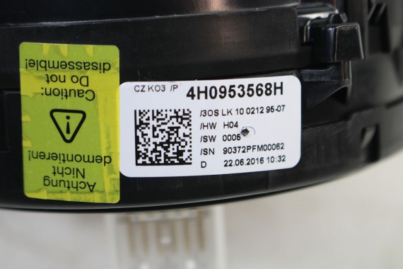 AUDI A6 A7 A8 TAŚMA AIR BAG 4H0953568H 4H0953568A 4H0953568G 4H0953568B 4H0 953 568 H pierścień 4H0953568A 4H0953568G 4H0953568B