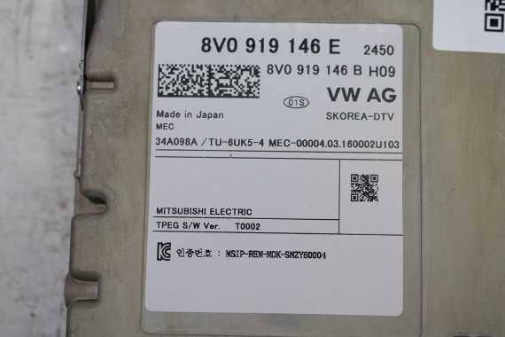 AUDI A4 A6 A7 Q7 TT TUNER TV 8V0919146E 8V0919146B 8V0919146E DVB DTV moduł sterownik 8V0919146 8V0919146E 8V0919146E 8V0919146E