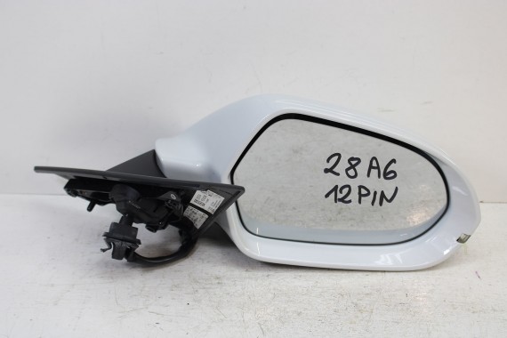 AUDI A6 LUSTERKO DRZWI PRAWE 12pin LS9R 4G zewnętrzne 12 pinów kabli 2Y2Y metallic 	Biały 4G1857410AB 4G1857410AE 4G1857410BE
