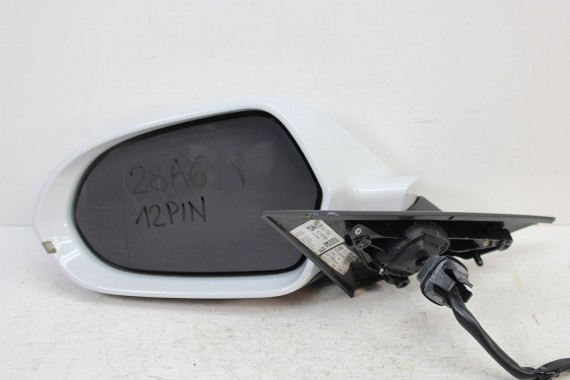 AUDI A6 LUSTERKO DRZWI LEWE 12pin LS9R 4G zewnętrzne 12 pinów kabli 2Y2Y metallic 	Biały 4G1857409AB 4G1857409AE 4G1857409BE