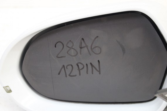 AUDI A6 LUSTERKO DRZWI LEWE 12pin LS9R 4G zewnętrzne 12 pinów kabli 2Y2Y metallic 	Biały 4G1857409AB 4G1857409AE 4G1857409BE